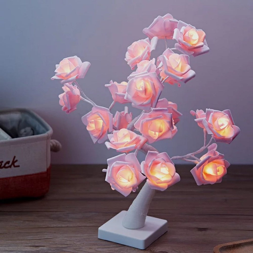 led imitation rose night light